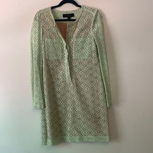 Victoria Beckham Green Lace Mini